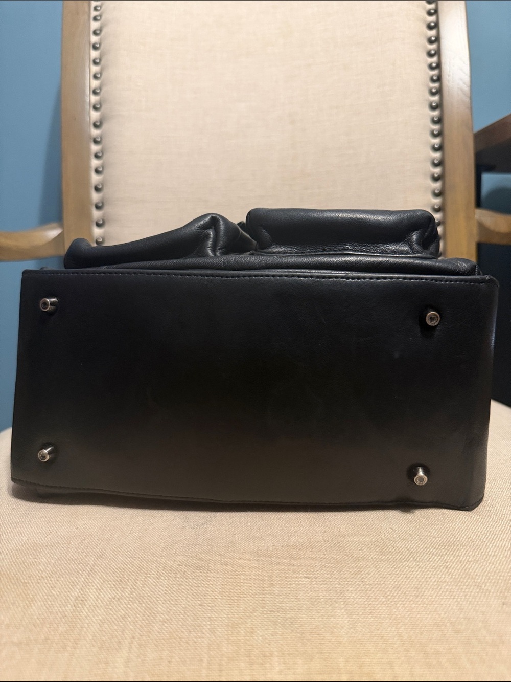 Perlina Black Leather Small Backpack - Picture 4 of 14